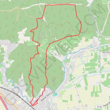 Trace GPS Piolenc et le massif d'Uchaux, itinéraire, parcours