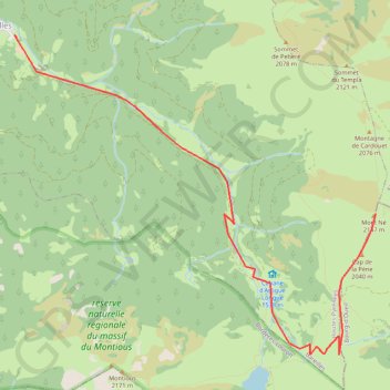 Trace GPS Rando raquette au Mont Né, itinéraire, parcours