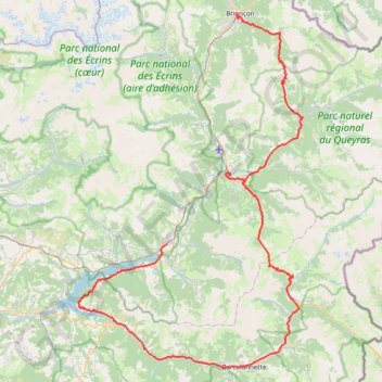 Trace GPS RB Hautes Alpes, itinéraire, parcours