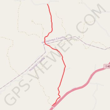 Trace GPS Gravel Route: W Sugar Creek Rd to Caney Hollow Rd, itinéraire, parcours