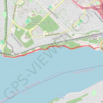 Trace GPS Sentier des Grèves, itinéraire, parcours