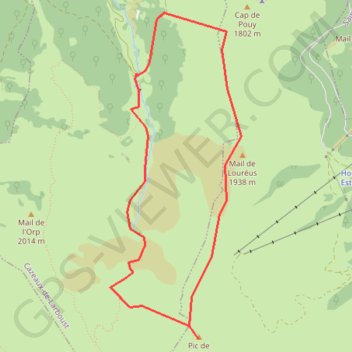 Trace GPS Pic de Céciré depuis les granges de Labach, itinéraire, parcours