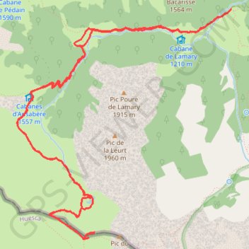 Trace GPS Cirque de Lescun, la crête du lac de Chourique, itinéraire, parcours