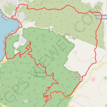 Trace GPS Corse, itinéraire, parcours