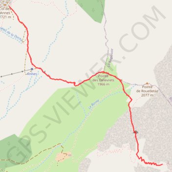 Trace GPS Le refuge de la Pointe-Percée, itinéraire, parcours