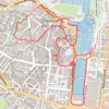 Trace GPS Cherbourg, tour de ville, itinéraire, parcours