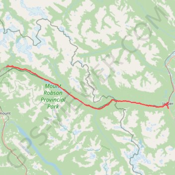 Trace GPS Mount Robson Provincial Park - Jasper, itinéraire, parcours